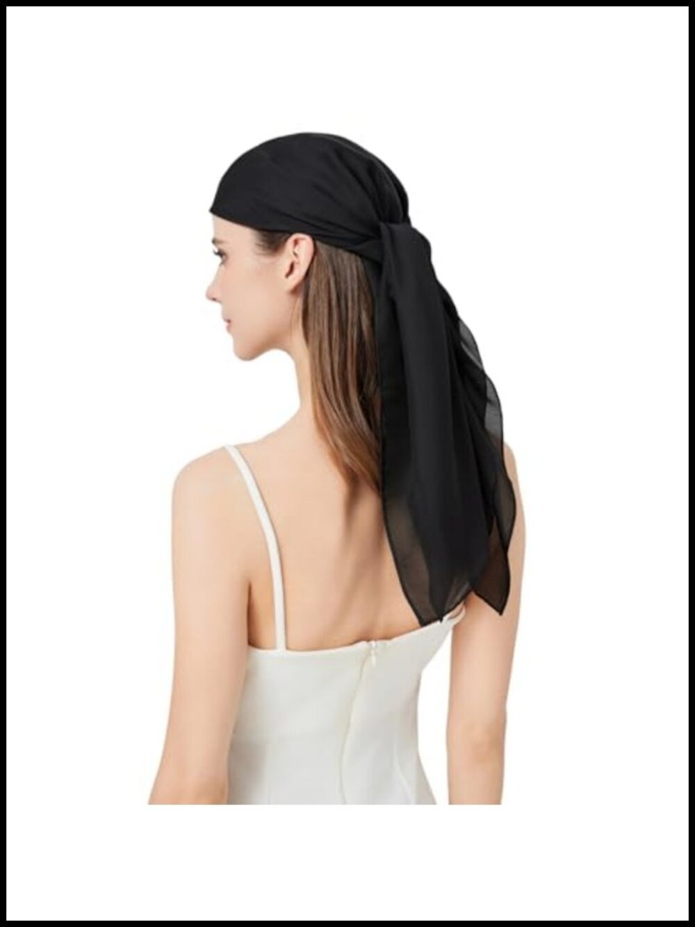 100% Mulberry Silk 35'' Square Scarf Hair Wrap Neck Scarves